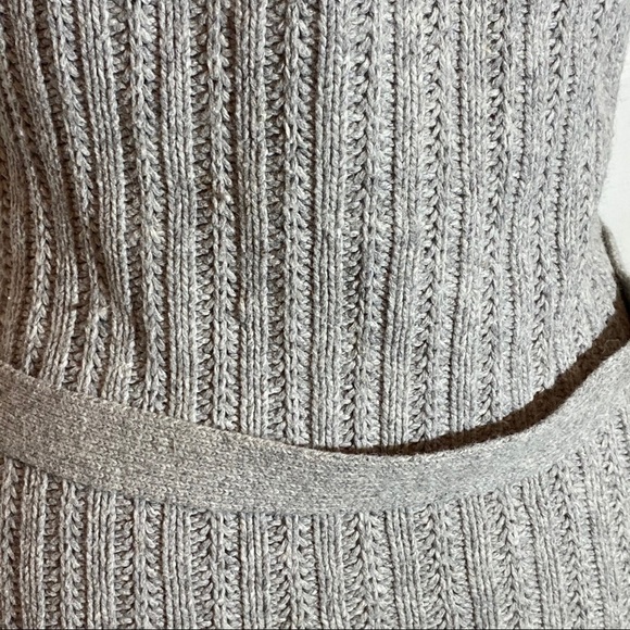 L.O.G.G by H&M short sleeve cardigan gray Cable Knit Cotton Wool Blend size L - Picture 6 of 11